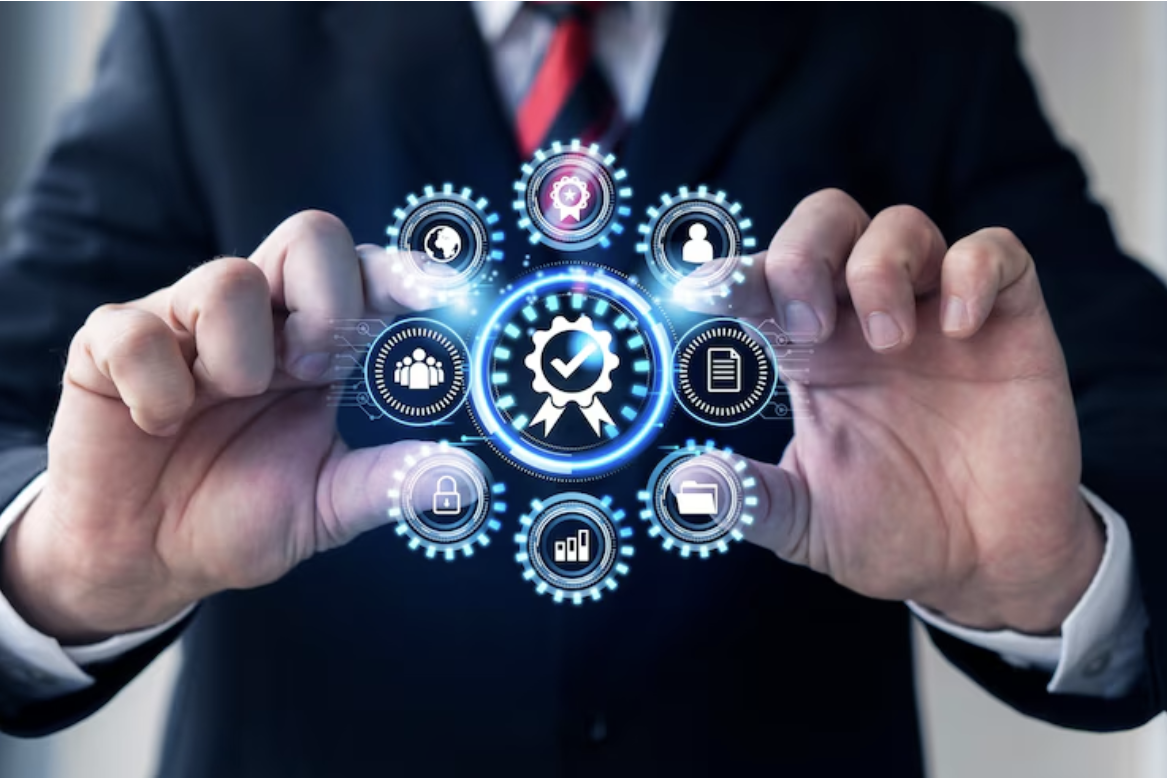 Value stream mapping concept illustrating business process improvement